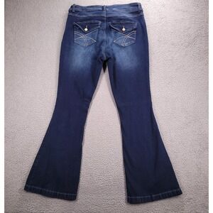 GEMMA RAE Jeans Size 14W Bootcut Flap Pocket Dark Wash Stretch Denim